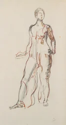 Figura de pie con vestiduras